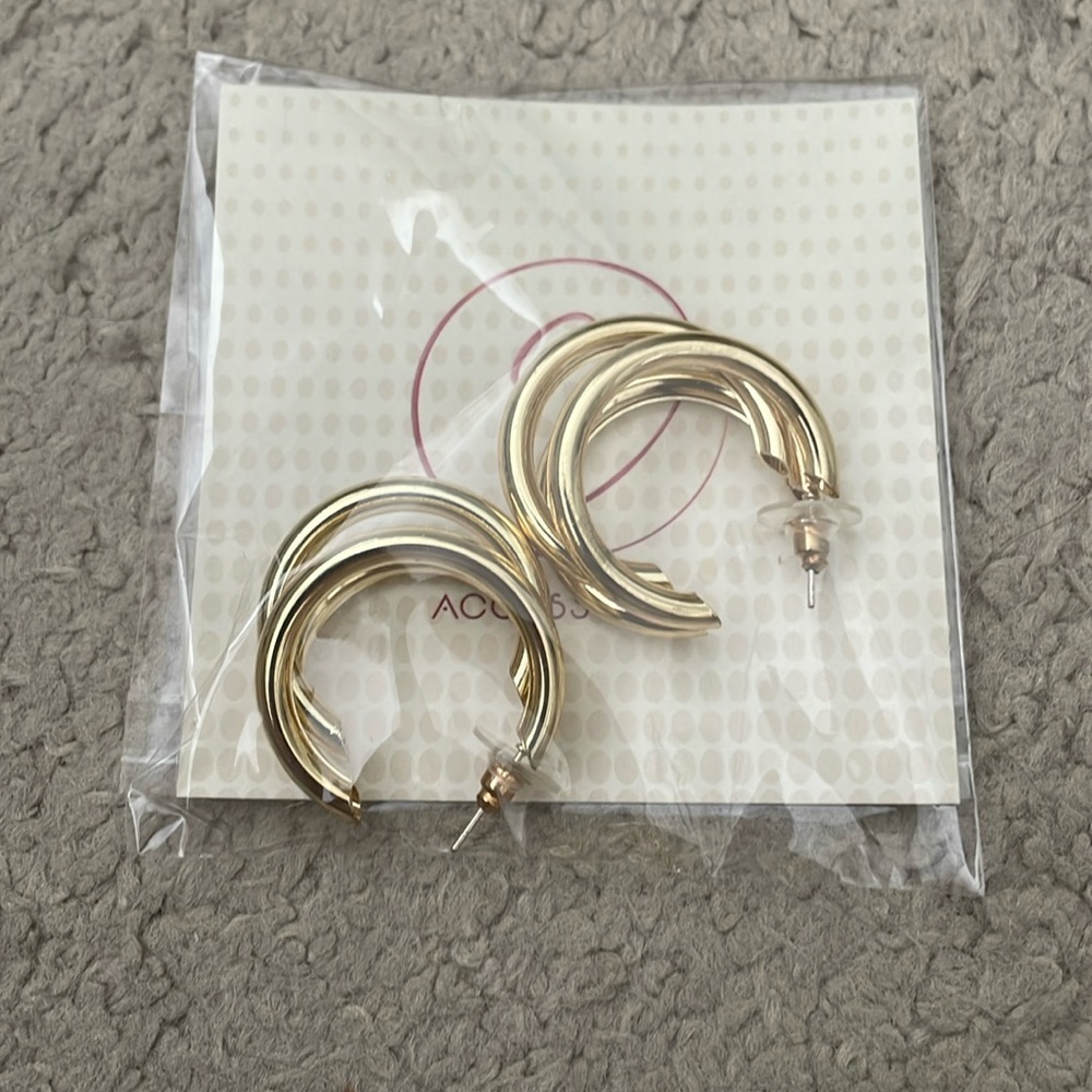 NWT gold earring hoops